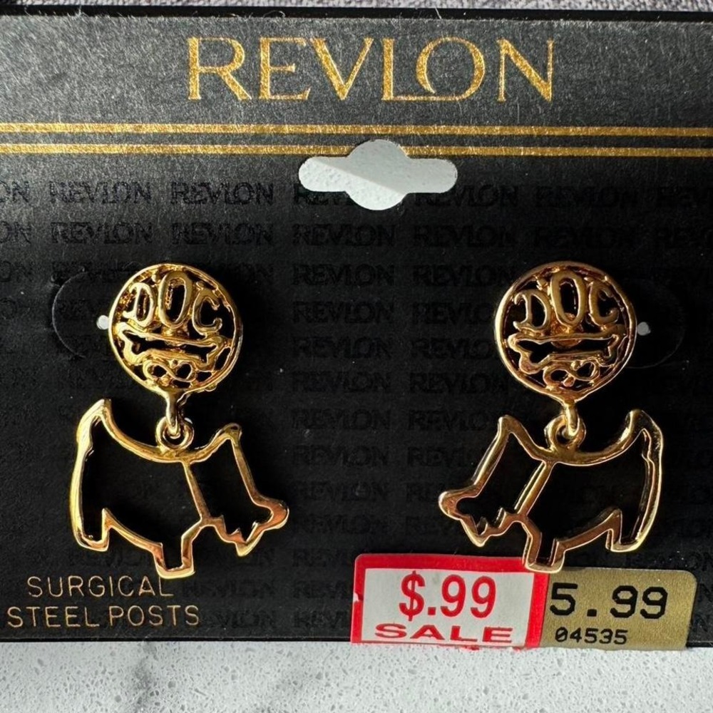 Y2k Revon Scottie Dog Earrings